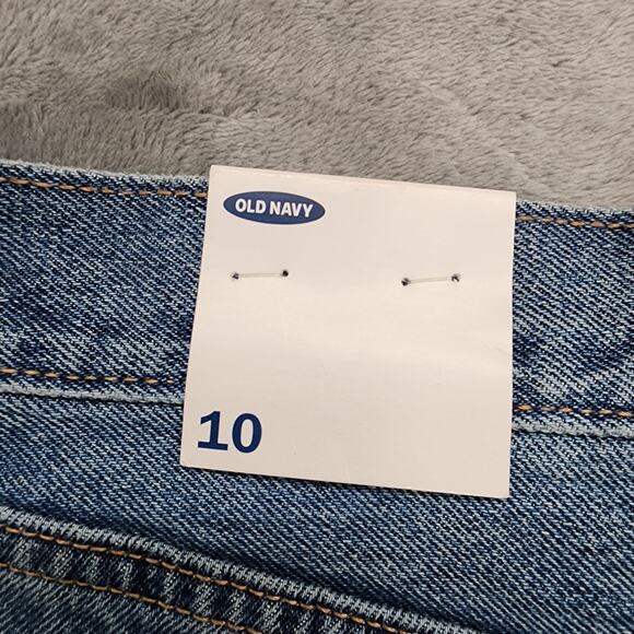 NEW Old Navy Shorts Womens 10 Blue Distressed High Rise Straight Cut Off Denim - Picture 3 of 12